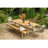Image de Grande table de jardin en teck avec structure en aluminium Seychelles - 10 places - Jardiline