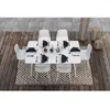 Image de Table de jardin rectangulaire en aluminium blanc Corfou - 6 places - Jardiline