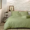 Image de Housse de couette 240x260 cm + taies doreiller percale 80 fils Sauge