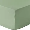 Image de Drap housse 160x200 + 30 cm 100% Percale de Coton 80 fils Sauge