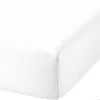Image de Drap housse 2 pers 160x200 de coton-bambou - bambou blanc