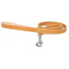 Image de Laisse pour chien - MARTIN SELLIER - Cuir naturel double - 100cm x 20mm - Beige - Cuir