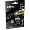 Image de MicroSDXC 64Go - EMTEC - SpeedIn - Classe 10 - 95MB/s - FullHD 4K UltraHD