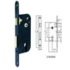 Image de Serrure à larder monopoint - JPM - MULTIBAT 000260-01-1X - Axe 40 mm - Entraxe 70 mm - Têtière 230x20 mm