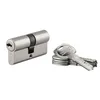 Image de THIRARD - Cylindre de serrure double entrée Trafic 6 30x30mm nickel anti-arrachement anti-perçage panneton réduit 5 clés