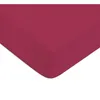 Image de Drap housse en coton 57 fils uni bonnet 25cm magenta 80x200cm