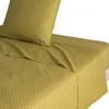 Image de Drap plat imprimé en viscose de bambou CAMILLE - Origin - 240 x 300 cm - Jaune curry