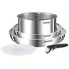 Image de TEFAL INGENIO L896S504 Batterie de cuisine 5 pièces Induction Inox Poêles 22/26 cm Casserole 18 cm Poignée amovible Emotion