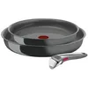 Image de Set de 2 poêles - TEFAL - L2629202 - Ingenio Renew - Gris Hippo Premium - 1 poignée amovible