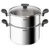 Image de Couscoussier - Tefal - Primary E3089504 - Inox - 24 cm - Couvercle en verre