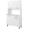 Image de Buffet de cuisine - Blanc - Contemporain - 4 portes - OSLO - L 101 cm