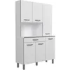 Image de OSLO Buffet de 120 cm - 1 Tiroir et 6 Portes - L 120 x P 40 x H 185 cm - Coloris Blanc