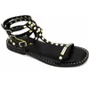 Image de Sandale plate Les Tropéziennes Coralie Noir - Femme - Cuir - Bride - Confortable