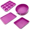 Image de Ensemble de 4 moules - FACKELMANN - Tasty Pâtisserie - 23 à 38 cm - Fuchsia