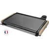 Image de Plancha de table LAGRANGE 229 004 - Equilibre® chauffante en aluminium avec revêtement anti adhésif - 43x28cm - 2000W - Bois Clair