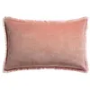 Image de Coussin uni Fara pink 40 x 65 cm Vivaraise.