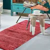 Image de Tapis en cuir tressé burgundy 60x120