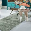 Image de Tapis en cuir tressé vert clair 60x120