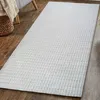 Image de Tapis damier extra-doux blanc 80x150