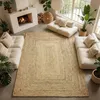 Image de Tapis en jute tressé naturel artisanal 80x150 - style bohème