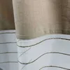 Image de Voilage effet soie avec du coton et jute écru 110x250