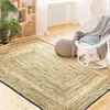 Image de Tapis - THE DECO FACTORY - FUNNY JUTE RECTANGLE BANDE - 120x170 cm - 80% jute/20% coton - Bande gris foncé