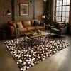 Image de Tapis - THE DECO FACTORY - CUIR MOSAÏQUE - Damier patchwork - 120x170 cm - Cuir recyclé