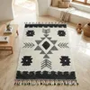 Image de Tapis berbère à effet relief crème et gris foncé 120x170