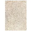 Image de Tapis en cuir recyclé damier blanc 120x170