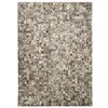 Image de Tapis en cuir recyclé éclats argentés marron 120x170