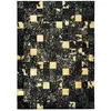 Image de Tapis en cuir recyclé éclats or noir 120x170