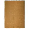Image de Tapis en jute et coton avec franges ocre 120x170