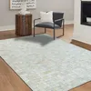 Image de Tapis en cuirs recyclés blanc et argenté 120x170