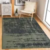 Image de Tapis abstrait moderne vert kaki 123x180