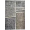 Image de Tapis extra-doux motif quadri gris vert 120x170