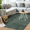Image de Tapis en cuir tressé bleu gris 160x230
