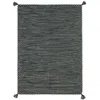 Image de Tapis en coton tissé et tressé gris 160x230