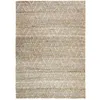 Image de Tapis tressé en jute motifs losanges en relief naturel 160x230