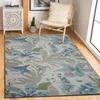 Image de Tapis intérieur extérieur fleurs bleu multicolore 123x180