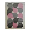 Image de Tapis salon look seventies bubble gris rose 160x230