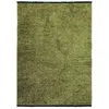 Image de Tapis tissé plat coton noir et reflet lumière vert 160x230