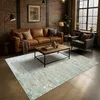 Image de Tapis en cuir naturel recyclé gris argent 160x230