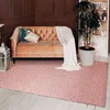 Image de Tapis effet tweed pour intérieur et extérieur rouge 180x280