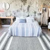Image de Tapis en coton lignes gris-blanc 190x290