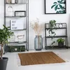 Image de Tapis en cuir tressé taupe 60x90