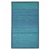 Image de Tapis en bambou lattes et ganse bleu 70x120