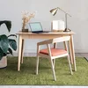 Image de Tapis tissé plat coton noir et reflet lumière vert 80x150