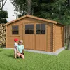 Image de Abri de jardin bois marron 105 m2 Saturne