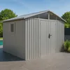 Image de Abri de jardin Aluminium Blanc 5.71 m² + kit dancrage