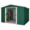 Image de Abri de jardin métal vert 64 m2 Yardmaster + kit dancrage